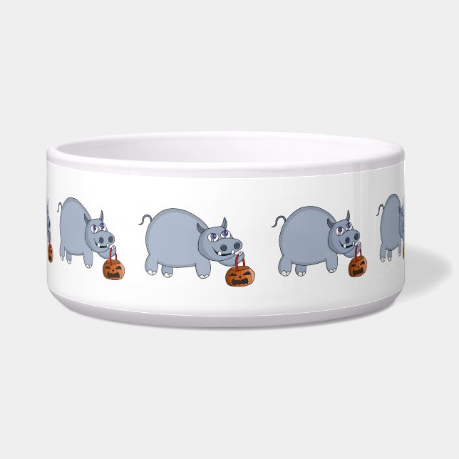 A Hippo with a Pumpkin Bag (Right)