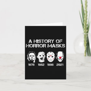 A History Of Horror Masks Halloween Fun Costume An Card