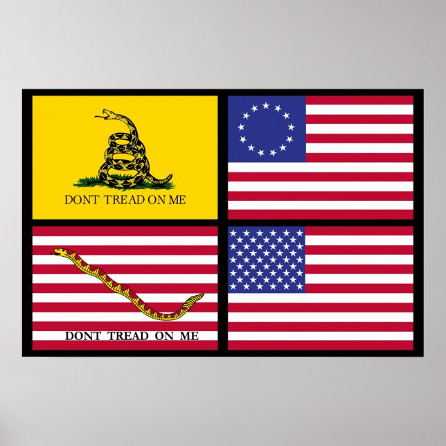 A History Of United States Flags Poster (Front)