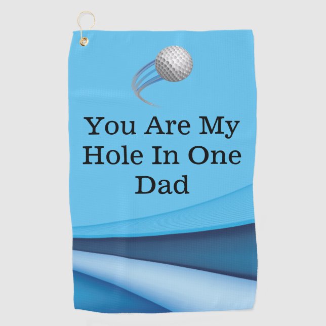 A Hole-in-One Gift for Dad: Best Dad Golf Towel (Front)