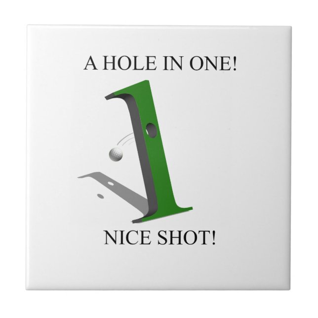 A Hole In One Golf Ball Tile (Front)