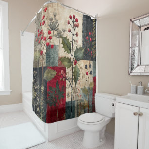 A Holly Berry Rustic Winter Patchwork