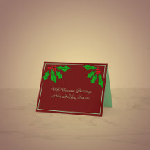 A Holly-Day Christmas Greeting Card