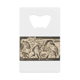 A Horse and Birds, headpiece for Le sourire (1899) Credit Card Bottle Opener