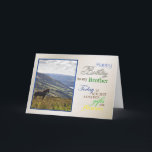 A horse birthday card for brother,<br><div class="desc">A birthday card to say how great the recipient is! A horse looking out over a beautiful landscape. The photo was taken in the Lake District in the UK. See the whole range of invitations and cards in my store: http://www.zazzle.com/eggznbeenz.  All artwork copyright by Norma Cornes.</div>