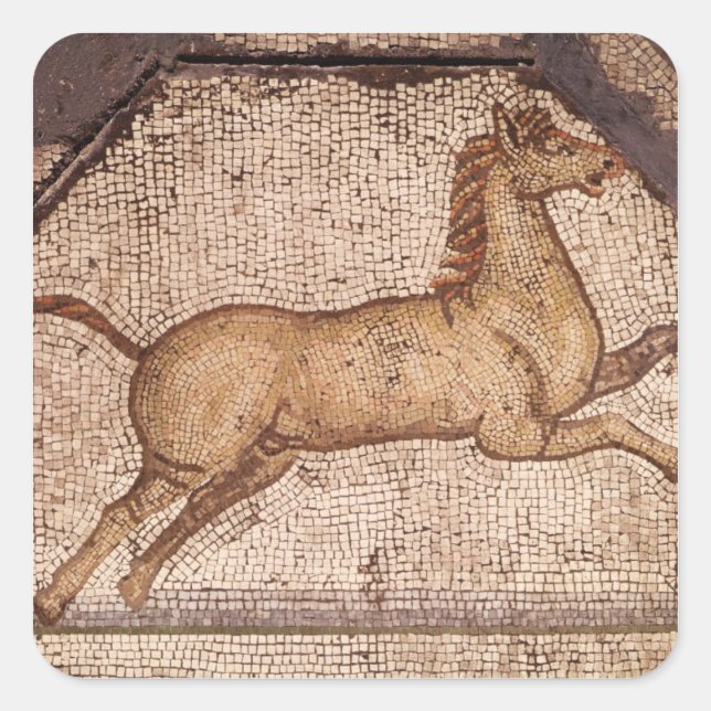 A Horse, detail from Orpheus Charming the Animals Square Sticker (Front)