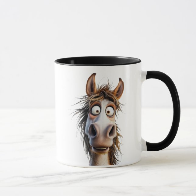 A horse mapping completely crazy. mug (Right)