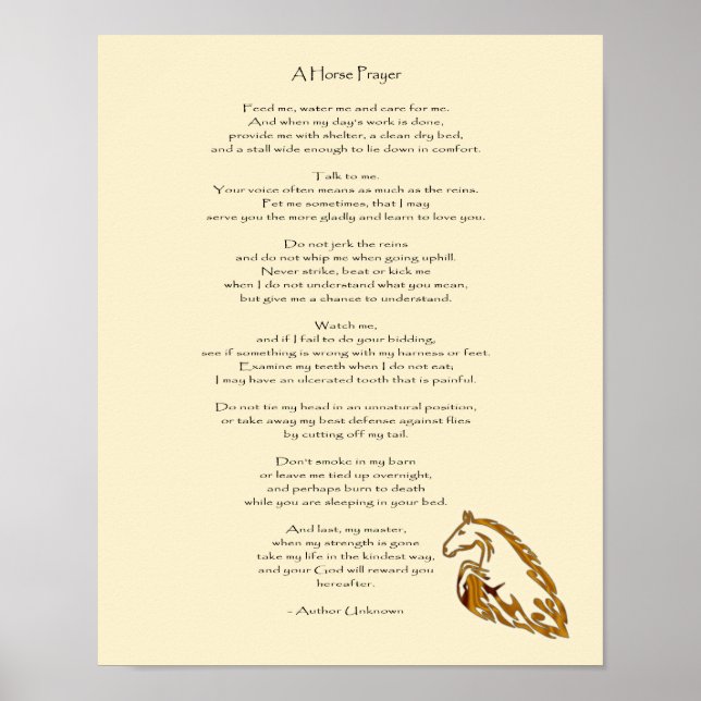 A Horse Prayer - Print (Front)