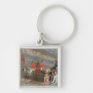 A Horse Race, 1886 Keychain