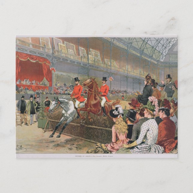 A Horse Race, 1886 Postcard (Front)