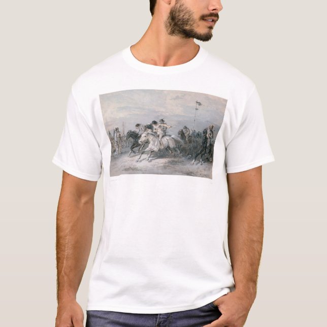 A Horse Race in a Sioux Indian Camp (0603A) T-Shirt (Front)