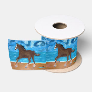 A horse  satin ribbon