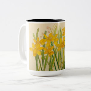 A Host of Daffodils Two-Tone Coffee Mug