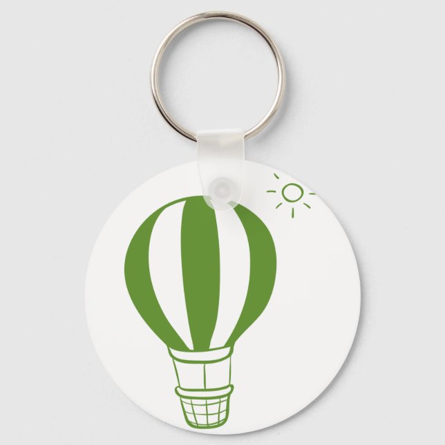 A hot air balloon and a sun keychain (Front)