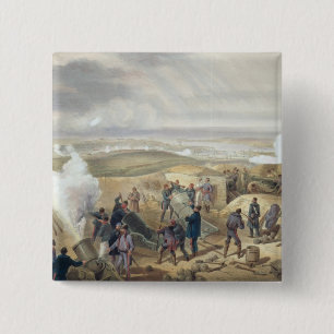 A Hot Day in the Batteries, plate from 'The Seat o 2 Inch Square Button