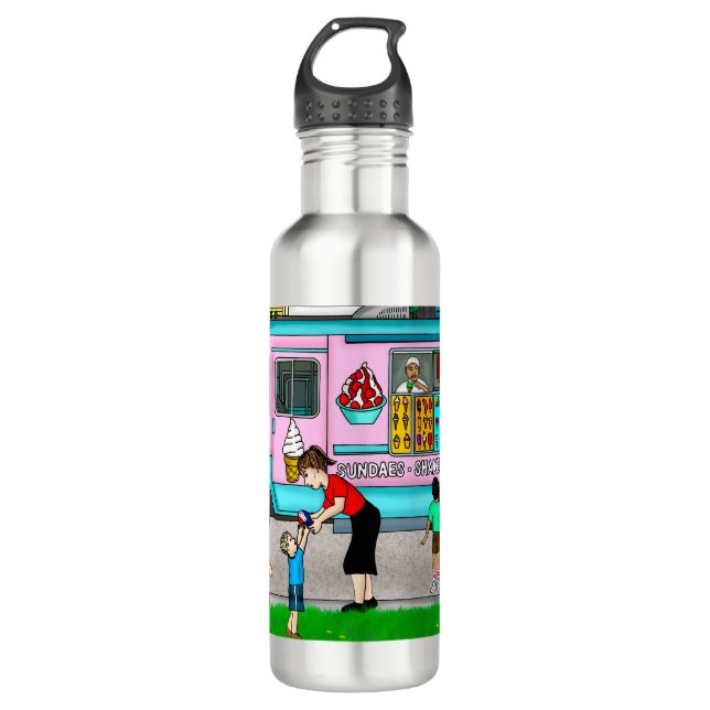A Hot Summer Day | A Whimsical Illustration 710 Ml Water Bottle (Front)