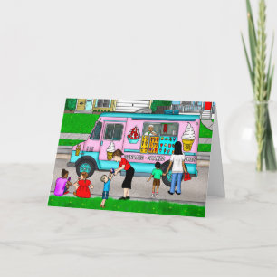 A Hot Summer Day A Whimsical Illustration Card