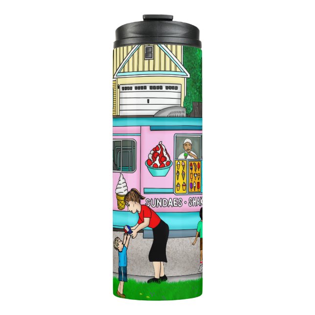 A Hot Summer Day | A Whimsical Illustration Thermal Tumbler (Front)