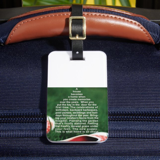 A House Becomes A Home Luggage Tag (Front Insitu 2)