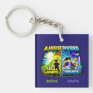 A House Divided Sell Lemons vs Blox Fruits Keychain