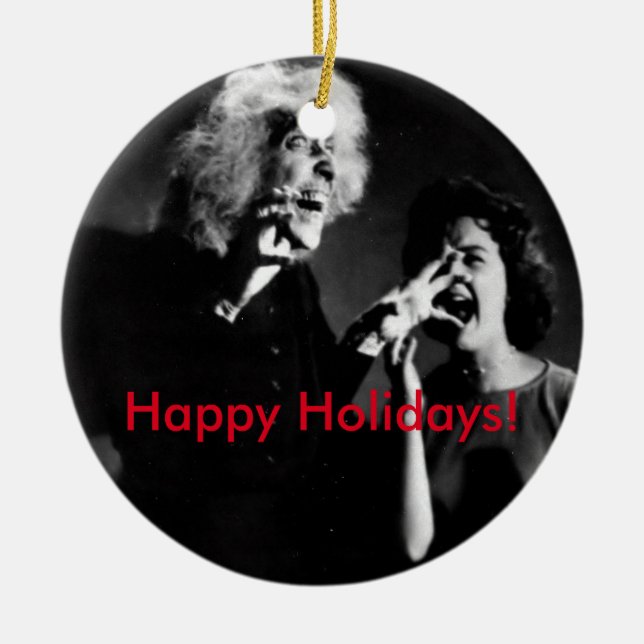 A House on Haunted Hill Christmas! Ceramic Ornament (Front)