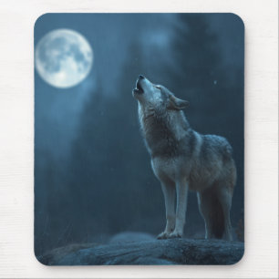 A Howling Wolf Mouse Pad