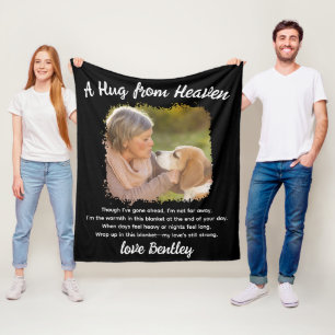 A Hug From Heaven Photo Memorial Keepsake Fleece Blanket