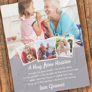 A Hug From Heaven Photo Memorial Keepsake  Fleece Blanket