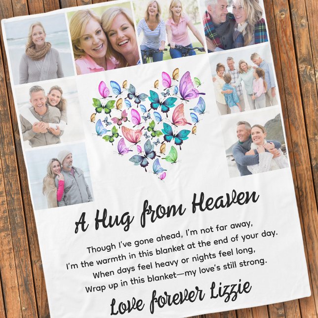 A Hug From Heaven Photo Memorial Keepsake  Fleece Blanket (Creator Uploaded)