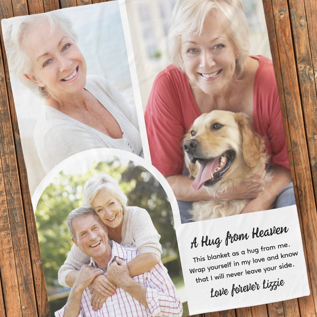 A Hug From Heaven Photo Memorial Keepsake  Fleece Blanket (Creator Uploaded)