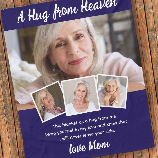 A Hug From Heaven Photo Memorial Keepsake  Fleece Blanket (Creator Uploaded)
