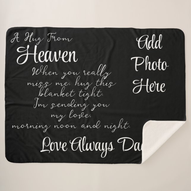 A Hug From Heaven  Sherpa Blanket (Front (Horizontal))