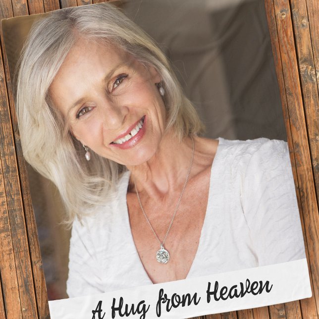 A Hug From Heaven Sympathy Gift Photo Memorial Fleece Blanket (Creator Uploaded)