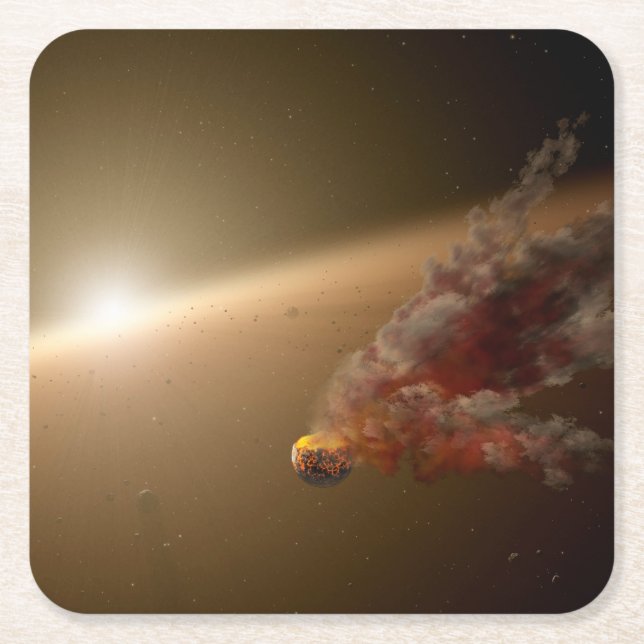 A Huge Eruption Around Star Ngc 2547-Id8. Square Paper Coaster (Front)