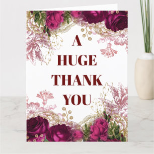 A huge thank you rose floral