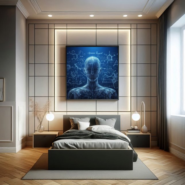 A humanoid superimposed on a data sheet poster (Creator Uploaded)