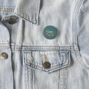 A Humble Bumble Bee 1 Inch Round Button