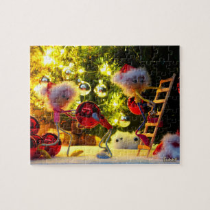 A humorous look from the Fubby's on Christmas deco Jigsaw Puzzle