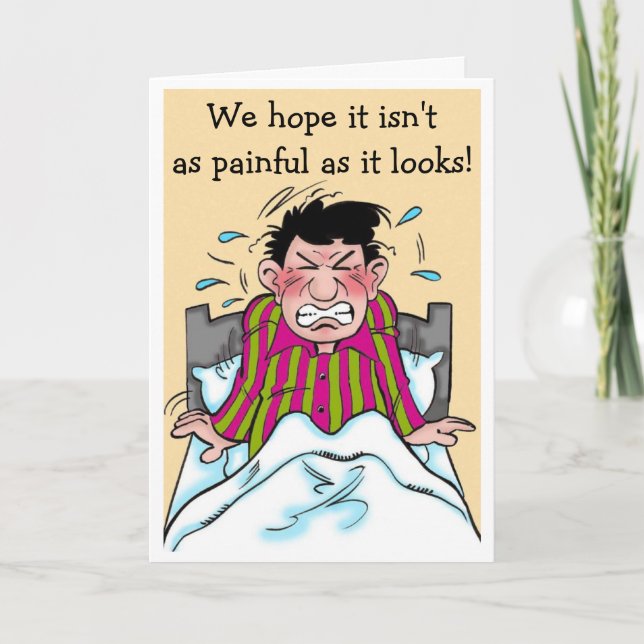A Humourous Get Well Card Patient (Front)