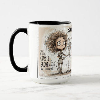A Humourous Sketch on Healthcare Burnout Mug
