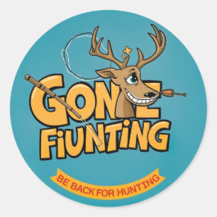  A Humourous Take on Hunting Adventures! Classic Round Sticker