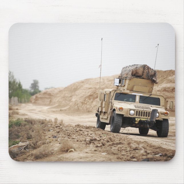 A Humvee conducts security Mouse Pad (Front)