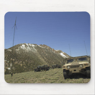 A Humvee is parked at the re-transmitting site Mouse Pad