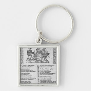 A hunting scene keychain