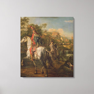 A Hussar on horseback, 1773 Canvas Print