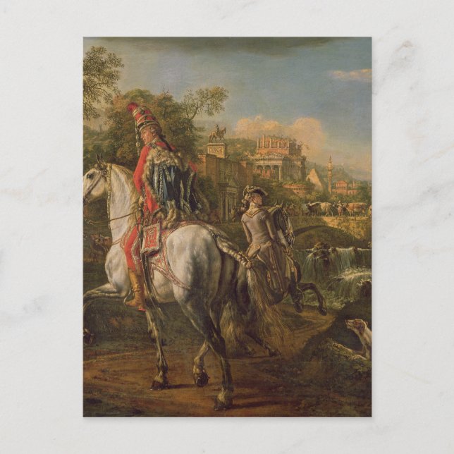 A Hussar on horseback, 1773 Postcard (Front)