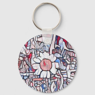 A.I. enhanced photo of the humble daisy  Keychain