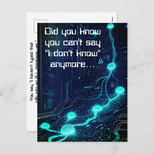 A.I. Essentials Power Of Intelligent Databases AI  Holiday Postcard (Front/Back)