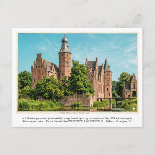 a. i. Gemini generated Kasteel WESTERVELT.  Postcard