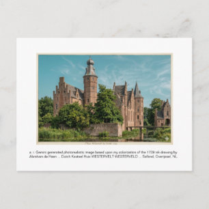 a. i. Gemini generated Kasteel WESTERVELT.  Postcard